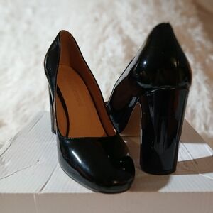 Sleek Black Patent Leather Heels